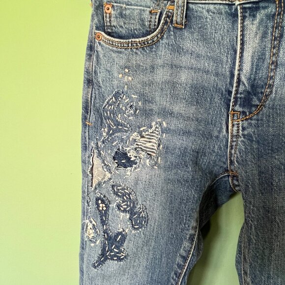 Anthropologie Pilcro and the Letterpress Slim Boyfriend Jeans Size 24 Petite - Picture 9 of 11